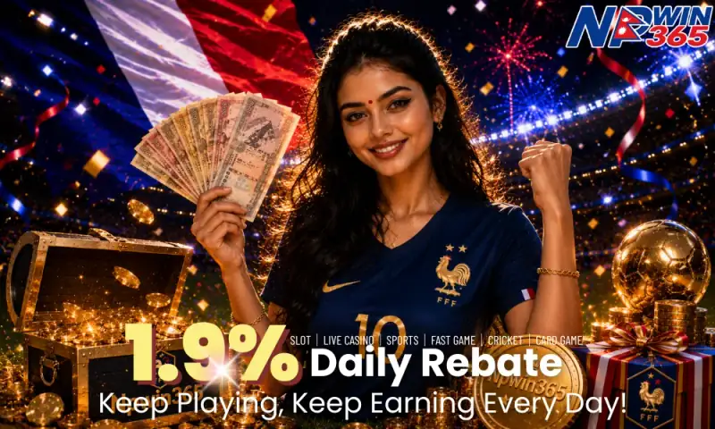 NPwin365 1.9% Daily Rebate promo banner