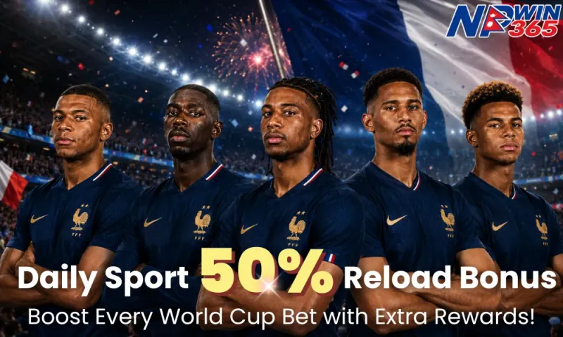 NPwin365 50% Daily Sport Reload promo banner